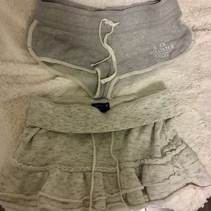 Hollister shorts and aerie skirt!